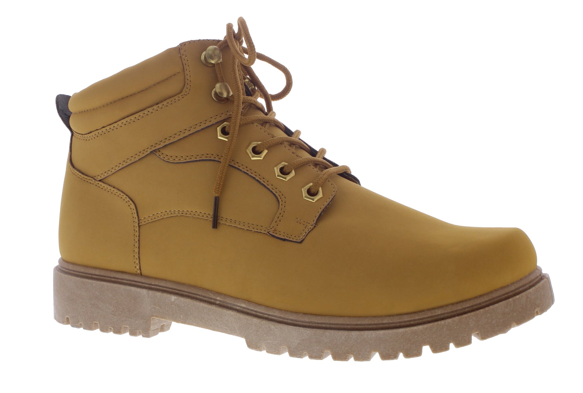 Bota con cordones de cuero sintético para hombre