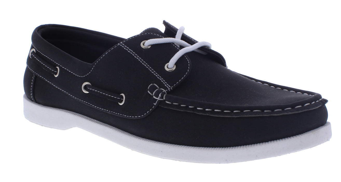Men Synthetic Leather Lace Up Loafer